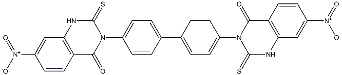 3,3'-(1,1'-Biphenyl-4,4'-diyl)bis[1,2-dihydro-7-nitro-2-thioxoquinazolin-4(3H)-one] Struktur