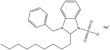 1-Benzyl-2,3-dihydro-2-nonyl-1H-benzimidazole-3-sulfonic acid sodium salt Struktur