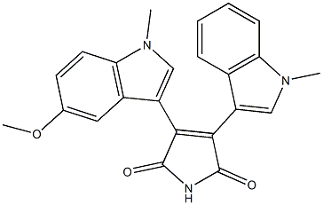 3-(5-Methoxy-1-methyl-1H-indol-3-yl)-4-(1-methyl-1H-indol-3-yl)-1H-pyrrole-2,5-dione Structure