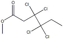 3,3,4,4-テトラクロロヘキサン酸メチル 化学構造式