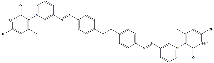 5',5'''-[1,2-Ethanediylbis(4,1-phenyleneazo)]bis(1',2'-dihydro-6'-hydroxy-4'-methyl-2'-oxo-1,3'-bipyridinium) Structure