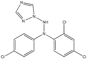 1-(1H-1,2,4-Triazol-1-yl)-2-[4-chlorophenyl]-2-(2,4-dichlorophenyl)hydrazine,,结构式