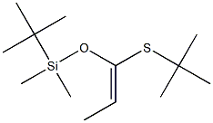 (E)-1-(tert-Butyldimethylsilyloxy)-1-(tert-butylthio)-1-propene,,结构式
