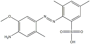 2-(4-Amino-5-methoxy-2-methylphenylazo)-3,5-dimethylbenzenesulfonic acid 结构式