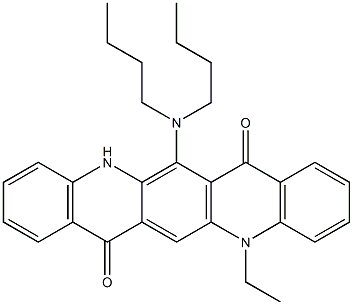 6-(Dibutylamino)-12-ethyl-5,12-dihydroquino[2,3-b]acridine-7,14-dione Structure