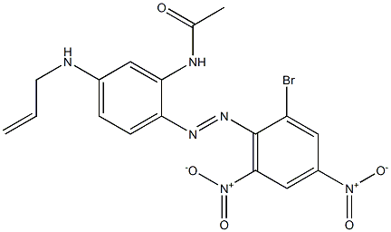 N-[5-Allylamino-2-(2-bromo-4,6-dinitrophenylazo)phenyl]acetamide,,结构式