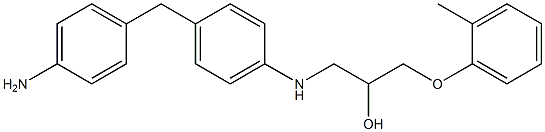 N-[3-(2-Methylphenoxy)-2-hydroxypropyl][1,1'-methylenebisbenzene]-4,4'-diamine Struktur