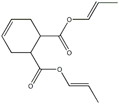 4-Cyclohexene-1,2-dicarboxylic acid bis(1-propenyl) ester,,结构式