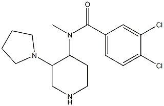 N-Methyl-N-[3-(1-pyrrolidinyl)piperidin-4-yl]-3,4-dichlorobenzamide Struktur