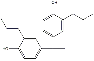 2,2'-ジプロピル[4,4'-(プロパン-2,2-ジイル)-ジフェノール] 化学構造式