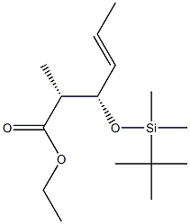 (2R,3S,4E)-2-Methyl-3-[dimethyl(1,1-dimethylethyl)siloxy]-4-hexenoic acid ethyl ester Struktur