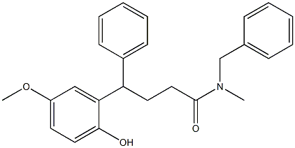 N-Benzyl-N-methyl-4-(2-hydroxy-5-methoxyphenyl)-4-phenylbutyramide,,结构式