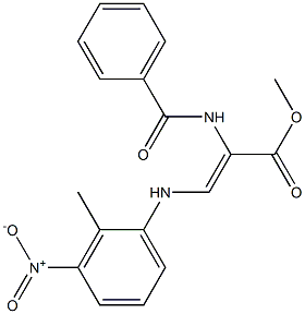  (Z)-3-[(2-Methyl-3-nitrophenyl)amino]-2-(benzoylamino)acrylic acid methyl ester