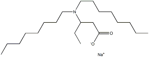 3-(Dioctylamino)valeric acid sodium salt 结构式