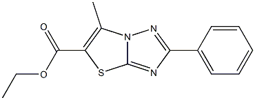 2-Phenyl-6-methylthiazolo[3,2-b][1,2,4]triazole-5-carboxylic acid ethyl ester Structure
