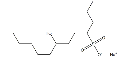 7-ヒドロキシトリデカン-4-スルホン酸ナトリウム 化学構造式