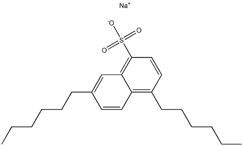 4,7-Dihexyl-1-naphthalenesulfonic acid sodium salt Struktur