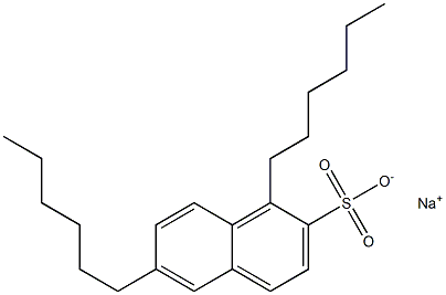 1,6-Dihexyl-2-naphthalenesulfonic acid sodium salt,,结构式