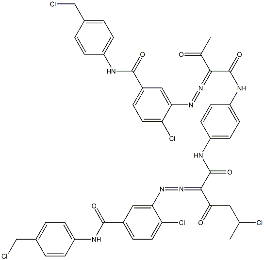 3,3'-[2-(1-Chloroethyl)-1,4-phenylenebis[iminocarbonyl(acetylmethylene)azo]]bis[N-[4-(chloromethyl)phenyl]-4-chlorobenzamide]