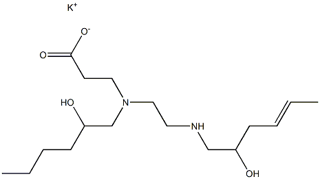 3-[N-(2-Hydroxyhexyl)-N-[2-(2-hydroxy-4-hexenylamino)ethyl]amino]propionic acid potassium salt Structure