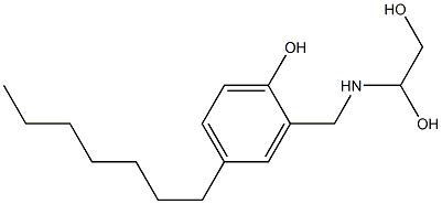 2-[(1,2-Dihydroxyethyl)aminomethyl]-4-heptylphenol Struktur