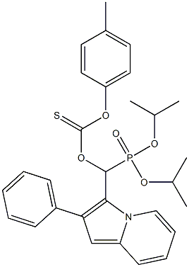 Thiocarbonic acid O-[(2-phenylindolizin-3-yl)[bis(isopropyloxy)phosphinyl]methyl]O-(4-methylphenyl) ester