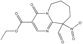 10-Formyl-4,6,7,8,9,10-hexahydro-10-nitro-4-oxopyrimido[1,2-a]azepine-3-carboxylic acid ethyl ester|