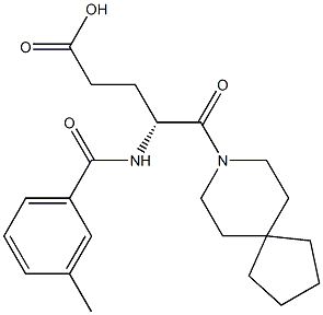 (R)-4-(3-Methylbenzoylamino)-5-oxo-5-(8-azaspiro[4.5]decan-8-yl)valeric acid|