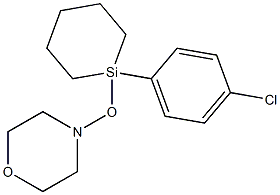 4-[1-(p-Chlorophenyl)-1-silacyclohexan-1-yloxy]morpholine Structure