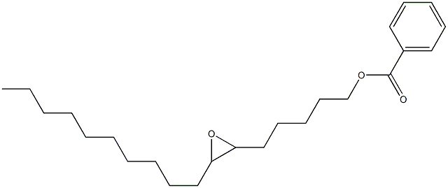 安息香酸6,7-エポキシヘプタデカン-1-イル 化学構造式