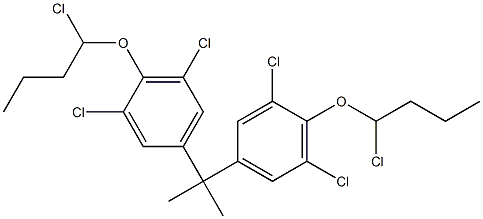 2,2-Bis[3,5-dichloro-4-(1-chlorobutoxy)phenyl]propane Structure