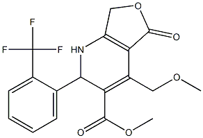 2-[2-(Trifluoromethyl)phenyl]-4-methoxymethyl-1,2,5,7-tetrahydro-5-oxofuro[3,4-b]pyridine-3-carboxylic acid methyl ester