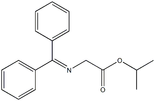 (ジフェニルメチレンアミノ)酢酸イソプロピル 化学構造式
