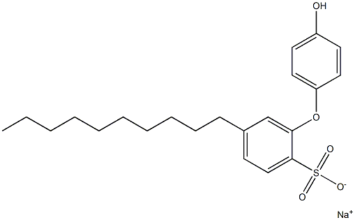 4'-ヒドロキシ-5-デシル[オキシビスベンゼン]-2-スルホン酸ナトリウム 化学構造式
