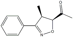 (4R,5S)-5-アセチル-4-メチル-3-フェニル-2-イソオキサゾリン 化学構造式