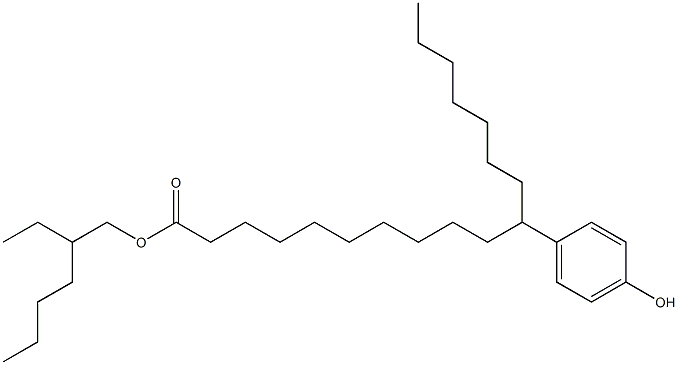 11-(4-Hydroxyphenyl)stearic acid 2-ethylhexyl ester 结构式