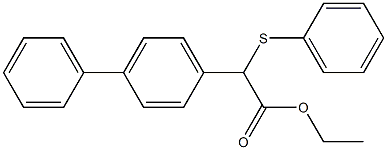 2-(4-Phenylphenyl)-2-(phenylthio)acetic acid ethyl ester Struktur