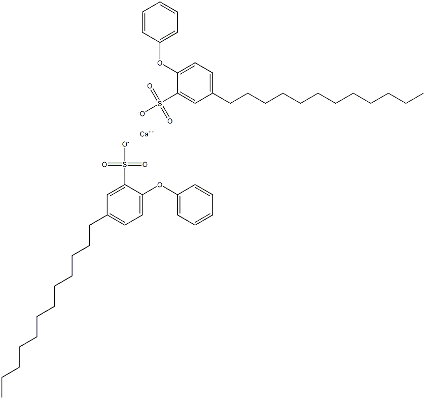 Bis(2-phenoxy-5-dodecylbenzenesulfonic acid)calcium salt,,结构式