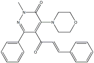 4-Morpholino-5-[1-oxo-3-(phenyl)-2-propenyl]-2-methyl-6-phenylpyridazin-3(2H)-one Structure