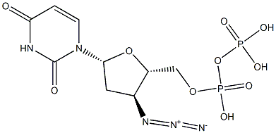 3'-Azido-2',3'-dideoxyuridine 5'-diphosphoric acid Structure
