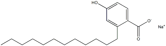 2-ドデシル-4-ヒドロキシ安息香酸ナトリウム 化学構造式