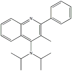 2-フェニル-3-メチル-4-ジイソプロピルアミノキノリン 化学構造式