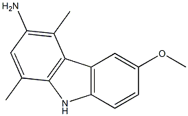 6-Methoxy-3-amino-1,4-dimethyl-9H-carbazole 结构式