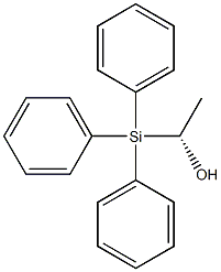 (R)-1-(トリフェニルシリル)エタノール 化学構造式