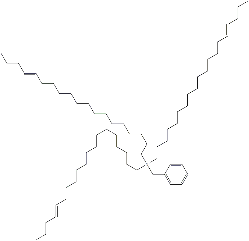 Tri(15-nonadecenyl)benzylaminium Structure