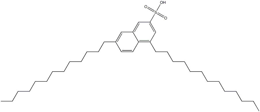 4,7-ジトリデシル-2-ナフタレンスルホン酸 化学構造式