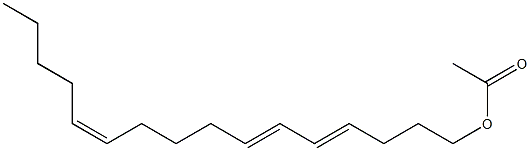 Acetic acid (4E,6E,11Z)-4,6,11-hexadecatrienyl ester Struktur