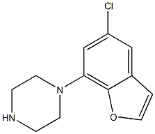 5-Chloro-7-(piperazin-1-yl)benzofuran Structure