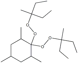 2,4,6-トリメチル-1,1-ビス(1-エチル-1-メチルプロピルペルオキシ)シクロヘキサン 化学構造式