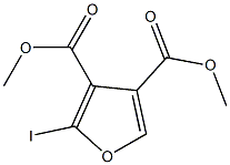 2-Iodofuran-3,4-dicarboxylic acid dimethyl ester Structure